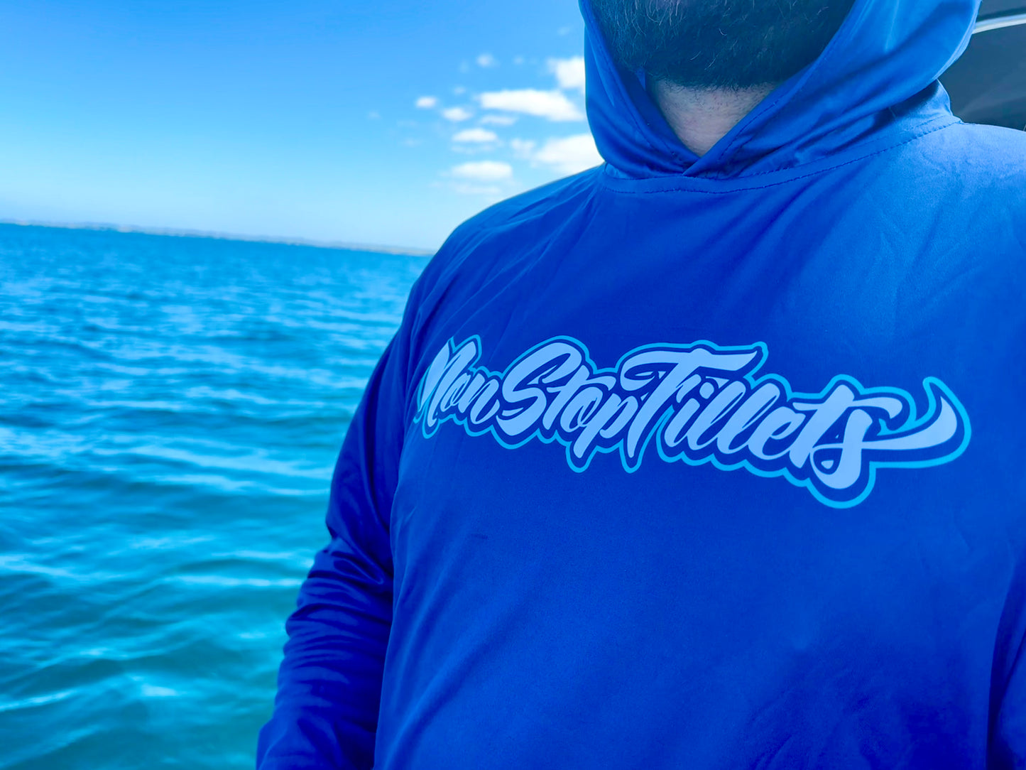 FISHING JERSEY - deep ocean blue