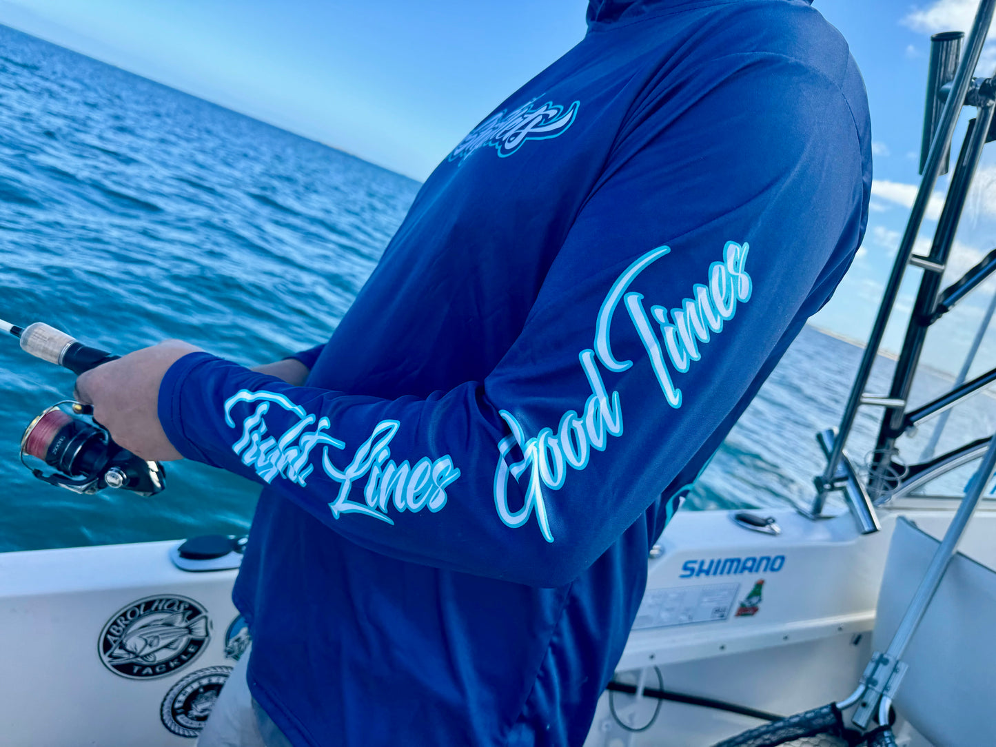 FISHING JERSEY - deep ocean blue