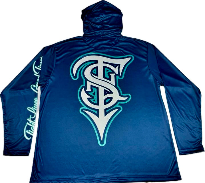 FISHING JERSEY - deep ocean blue