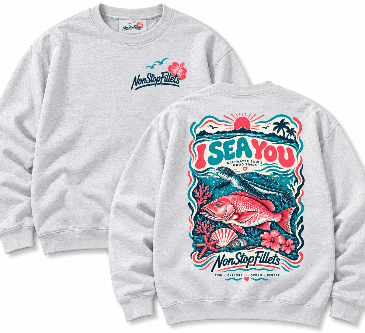 I SEA YOU women’s crew jumpers