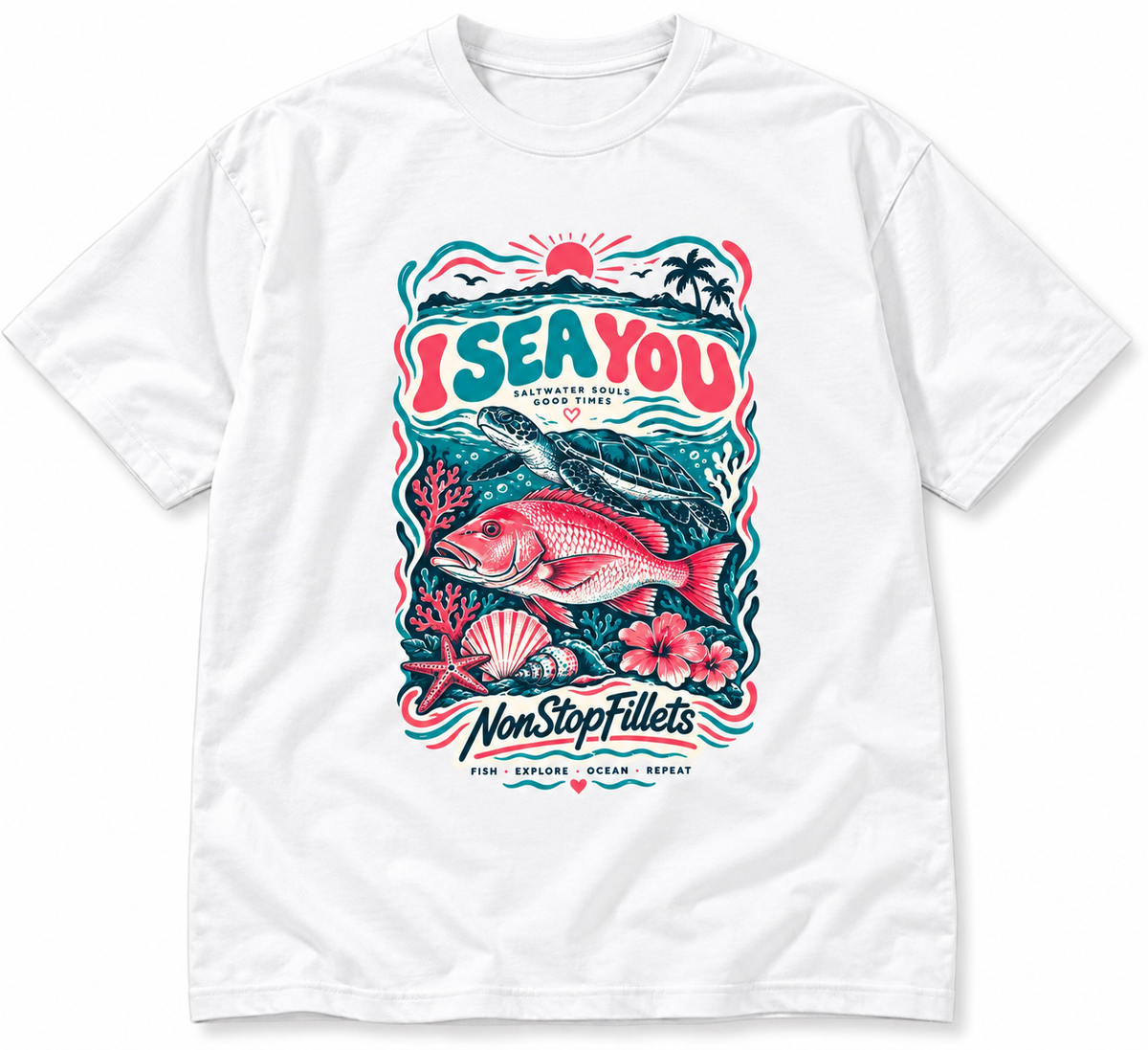 I SEA YOU women’s t-shirts- front logo only