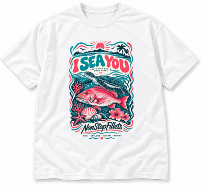 I SEA YOU women’s t-shirts- front logo only