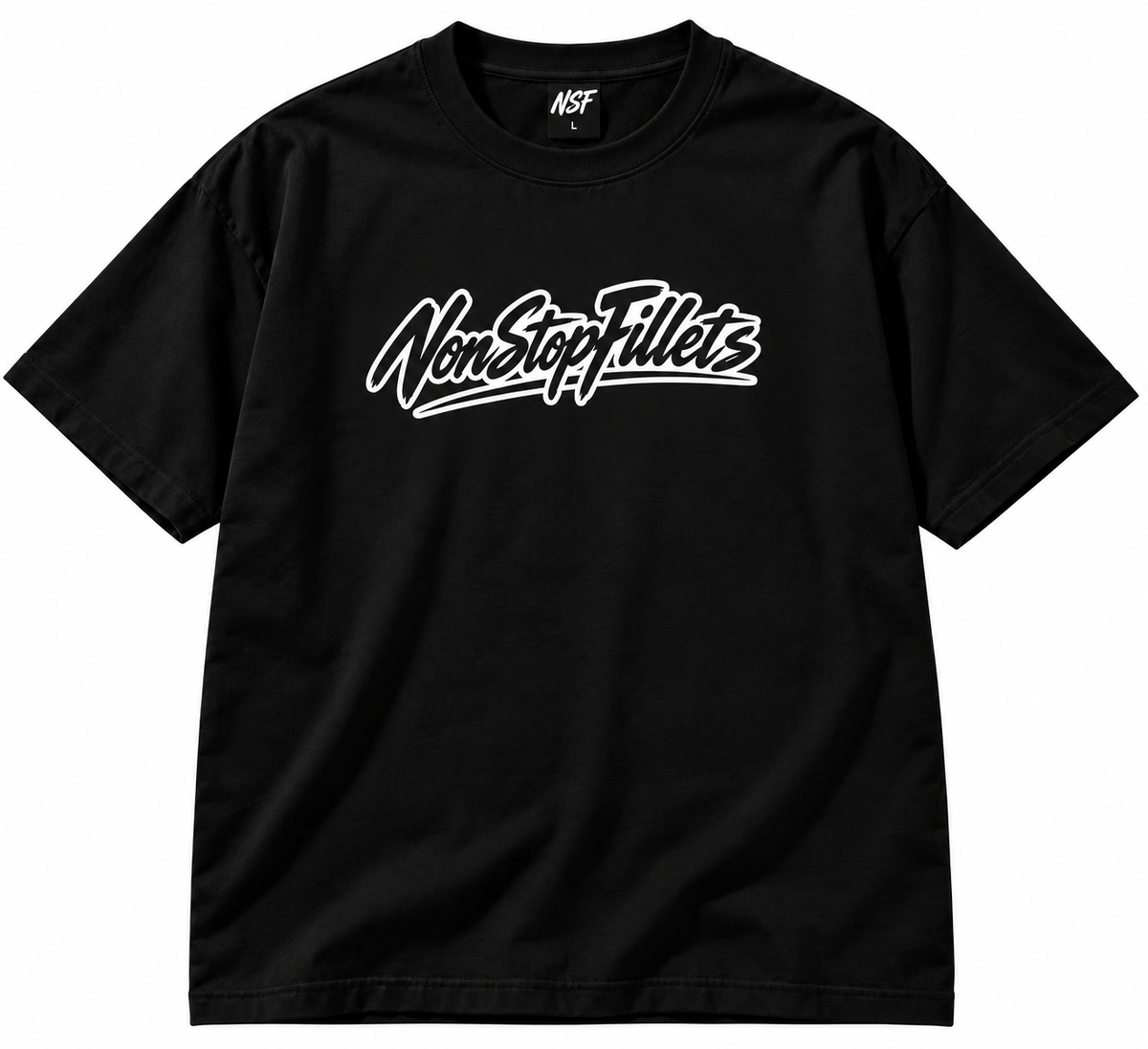 NONSTOPFIL­LETS BRUSH SCRIPT- T-shirt