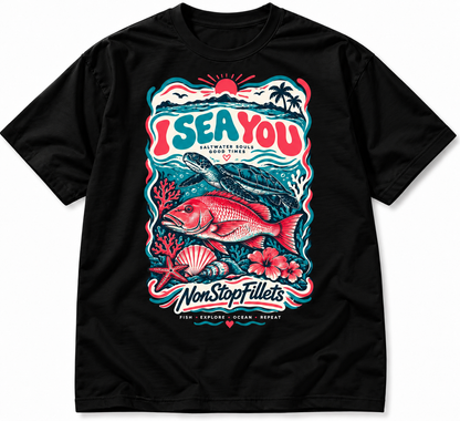 I SEA YOU women’s t-shirts- front logo only