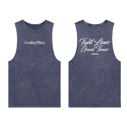 TIGHT LINES GOODTIMES - muscle singlet - blue stone wash