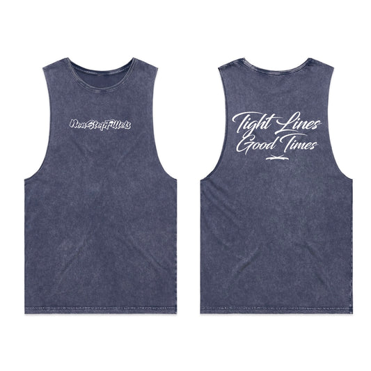 TIGHT LINES GOODTIMES - muscle singlet - blue stone wash