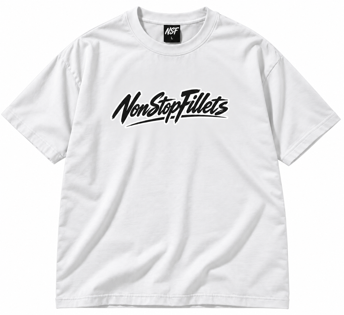 NONSTOPFIL­LETS BRUSH SCRIPT- T-shirt