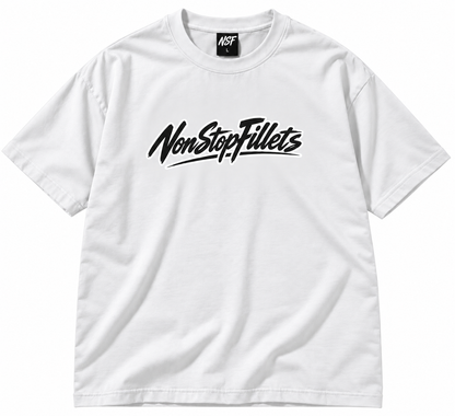NONSTOPFIL­LETS BRUSH SCRIPT- T-shirt