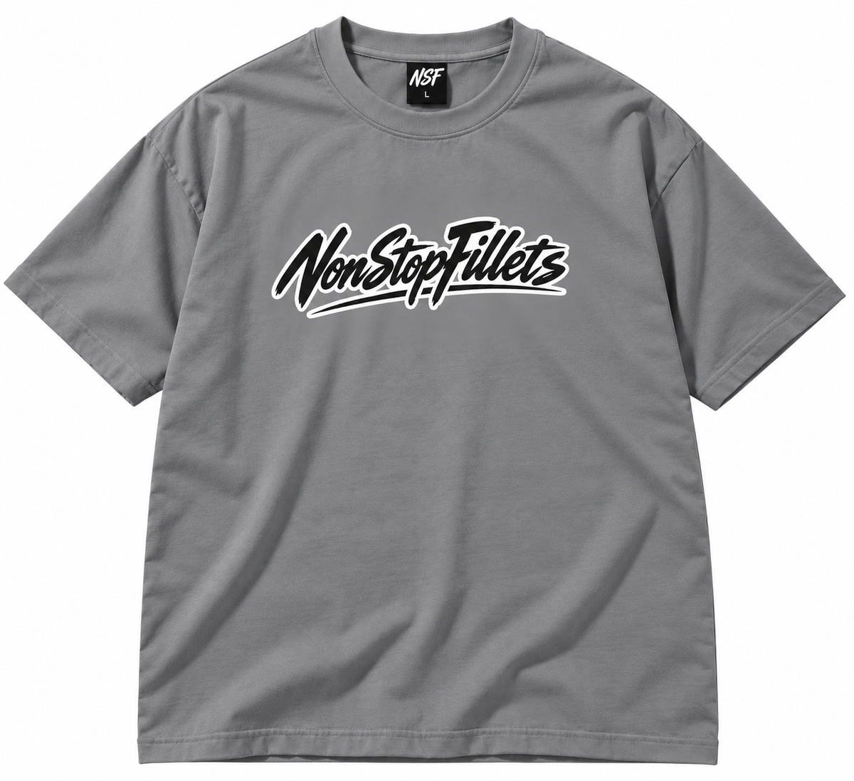 NONSTOPFIL­LETS BRUSH SCRIPT- T-shirt
