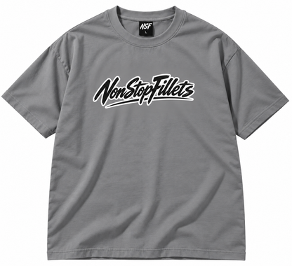 NONSTOPFIL­LETS BRUSH SCRIPT- T-shirt