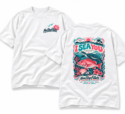 I SEA YOU women’s t-shirts- front/ back logos